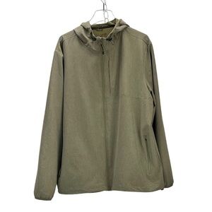 Swiss Tech Green Artichoke Men's Zip Front Hooded Rain Jacket XL 46-48